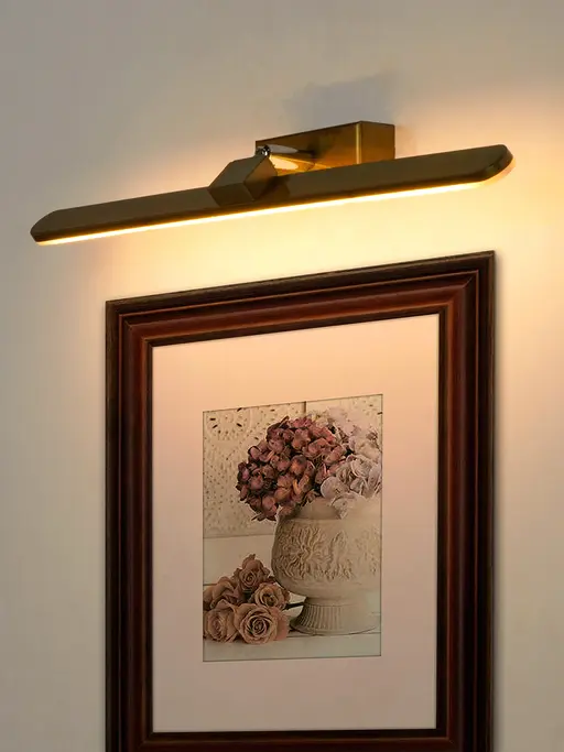 Gold Sleek Aluminium Bar 12W Warm White LED Picture/Vanity Light