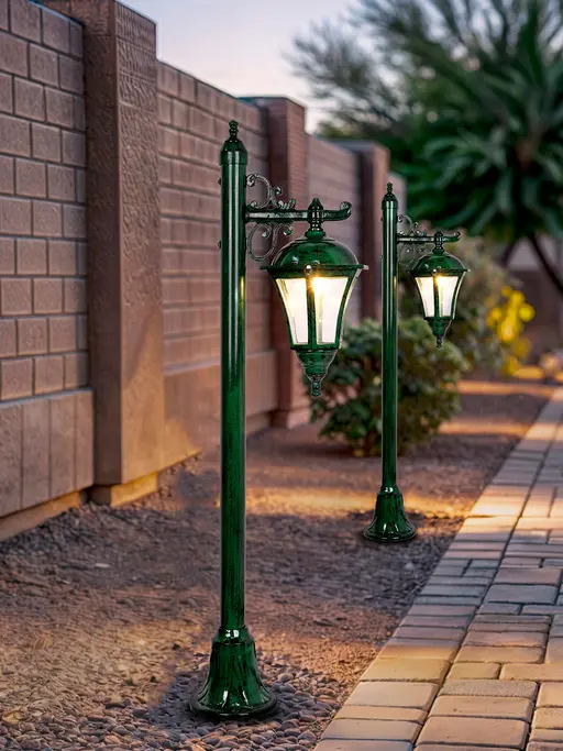 Guiding Lights of Yesteryear: Ornate Bollard & Downward Lamp - Cast a Classic Glow on Walks & Drives