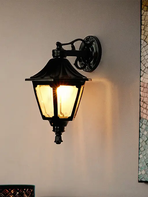 Small Victorian Downward Single Light Outdoor Wall Lamp