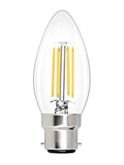 Origin Candelabra 6W Warm White LED Filament Candle Bulb With B22 Base