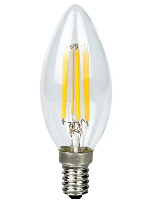 Origin 6W Cool White LED Filament Candle Bulb With E14 Base (6500 Kelvin)