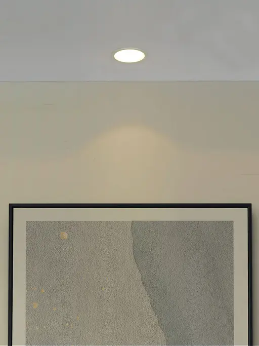 Recessed Round White 68mm 6W Warm White Aluminium LED Ceiling Lamp Light