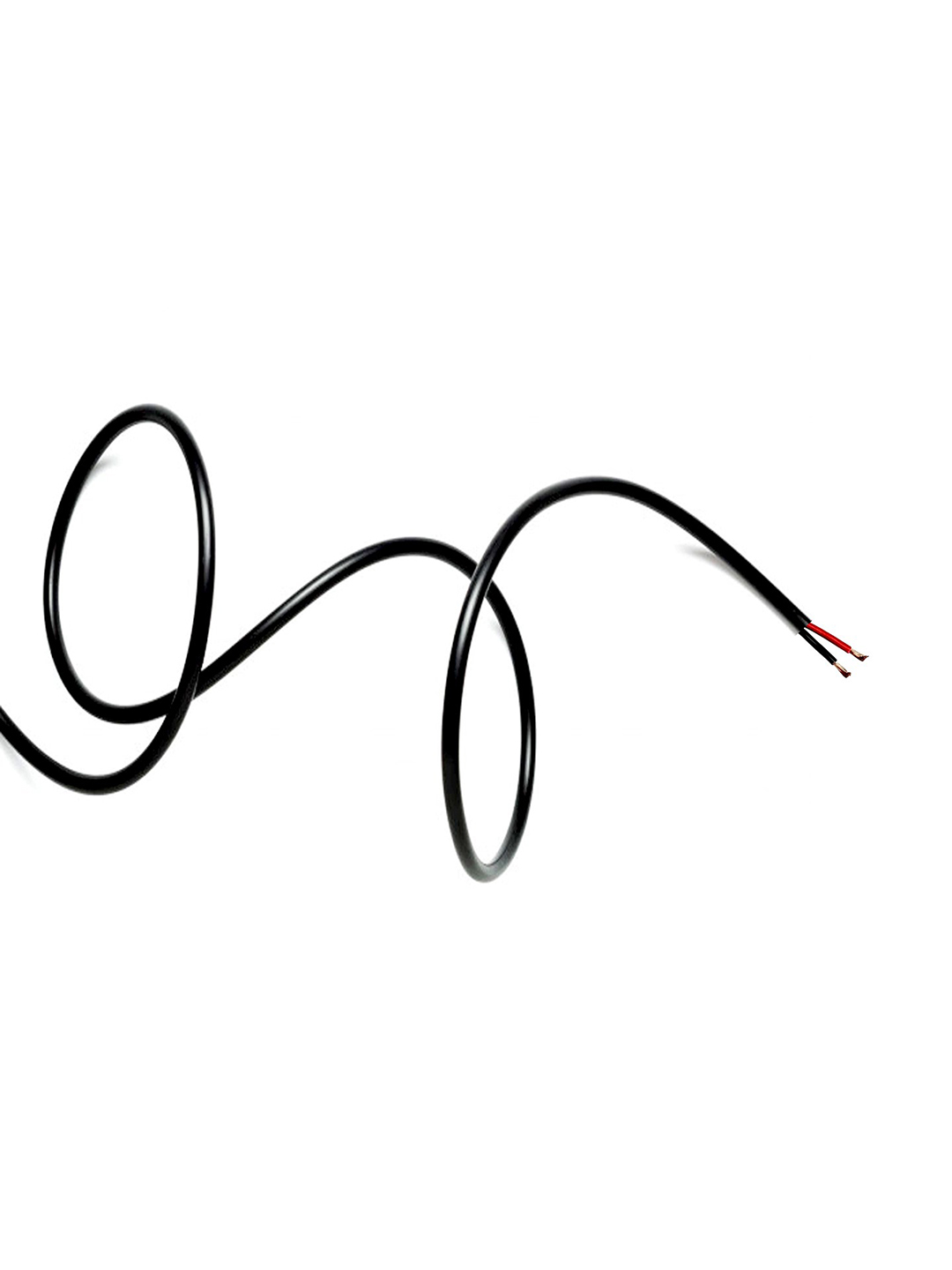Generic 2 Core 1 Meter Black PVC Cable