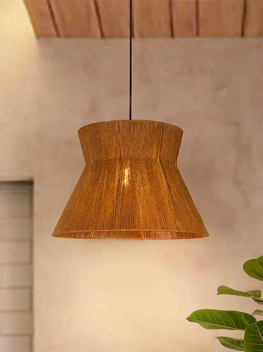 Bohemian Raffia Hourglass Pendant Light