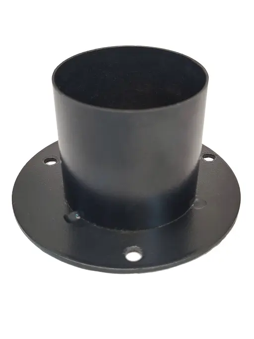 Circular Black Powdered Metallic Gate Light Stand
