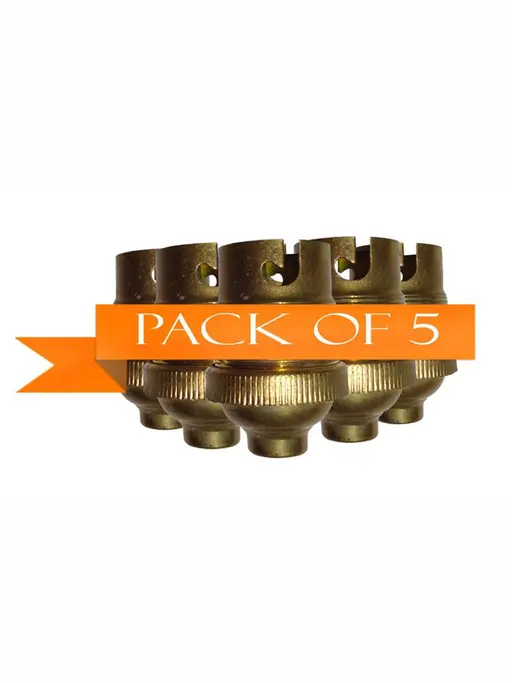 3/8" B22 Brass Holder Pack of Five
