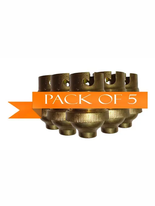 4/8" B22 Brass Holder Pack of Five