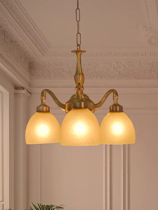 Brass Casted Downward Chandelier