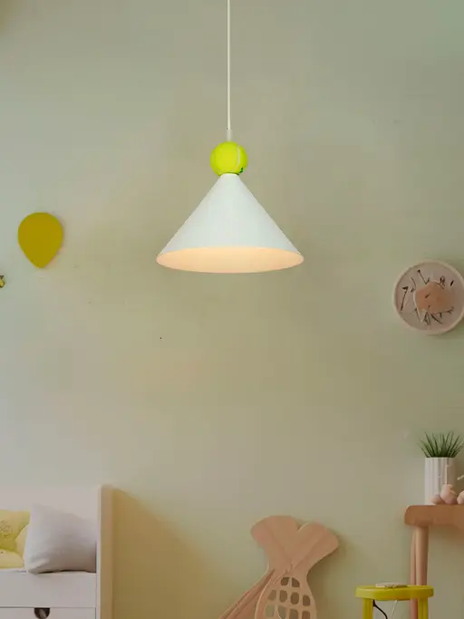 Serve Up the Spotlight: White Tennis Ball Pendant - Let Your Inner Champion Shine