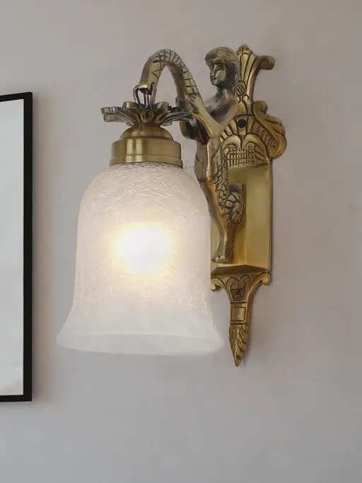 Mermaid single crackle wall light