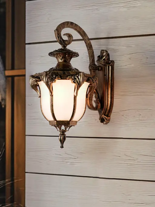 Antique Gold Victorian Outdoor Wall Sconce