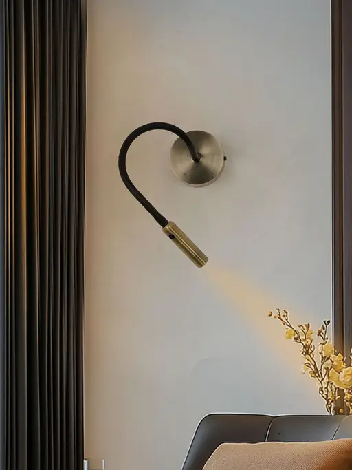 Antique Brass Flexible Metal Reading Light with 3W Warm White LED