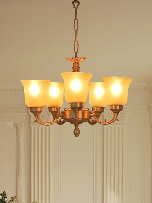 Small Traditional Brass Chandelier