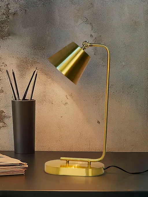 Adjustable Brushed Brass Table Lamp