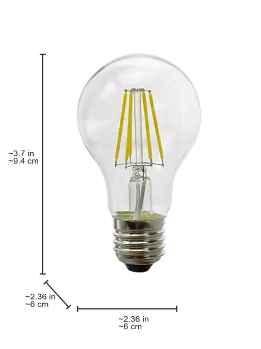 Origin 9-Watt Round E27 LED Filament Bulb | Warm White ScrewType Clear Glass Vintage Lamp