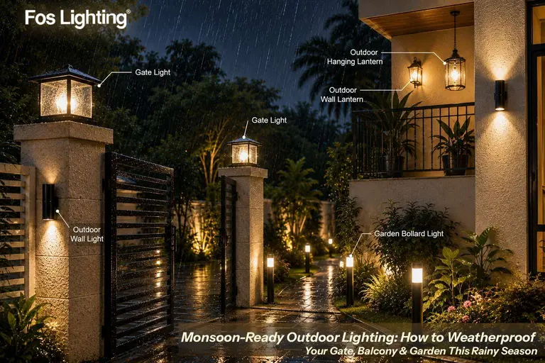 Monsoon-Ready Outdoor Lighting: How to Weatherproof Your Gate, Balcony & Garden This Rainy Season